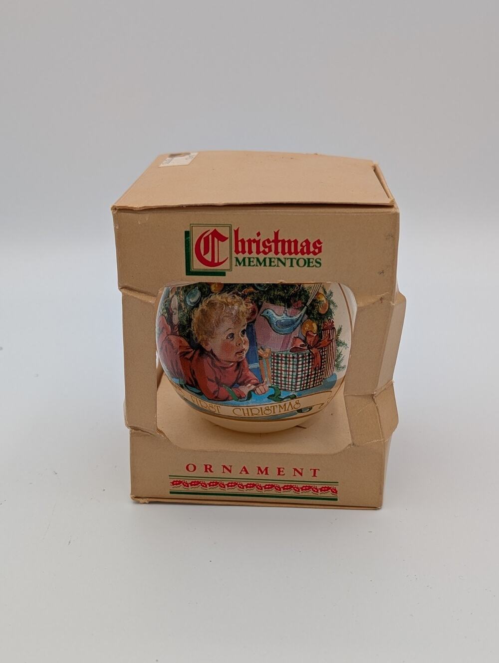 Vintage Christmas Mementoes - Baby's First Christmas - Sears Ornament - Glass M